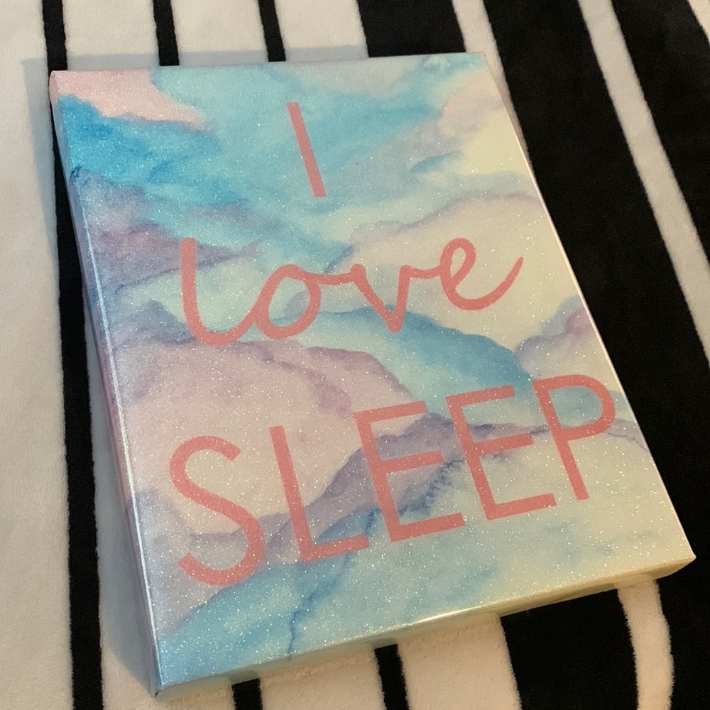 I LOVE SLEEP Framed Print with protected covering 11x14”